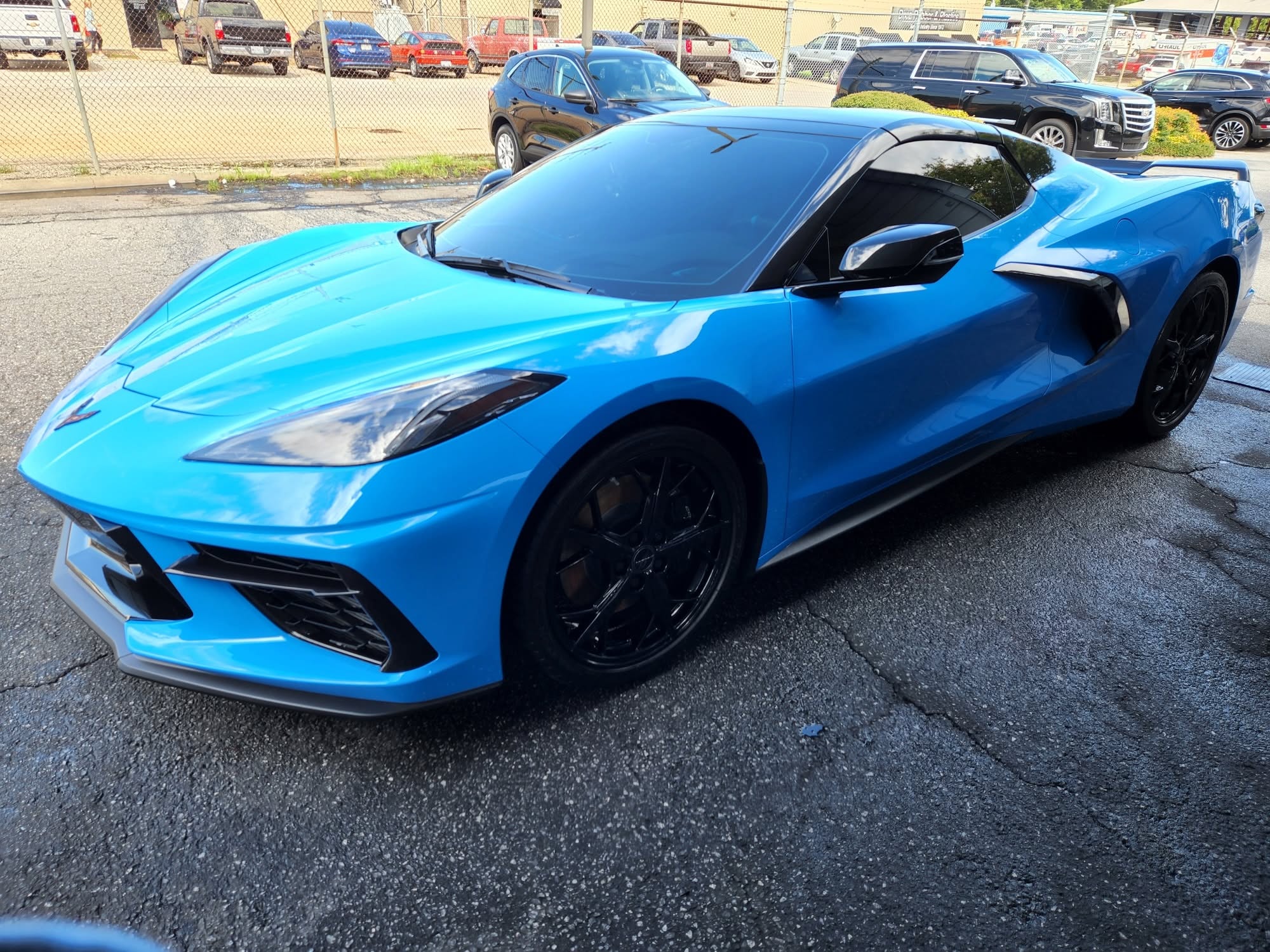 Rapid Blue C8 Corvette detailed