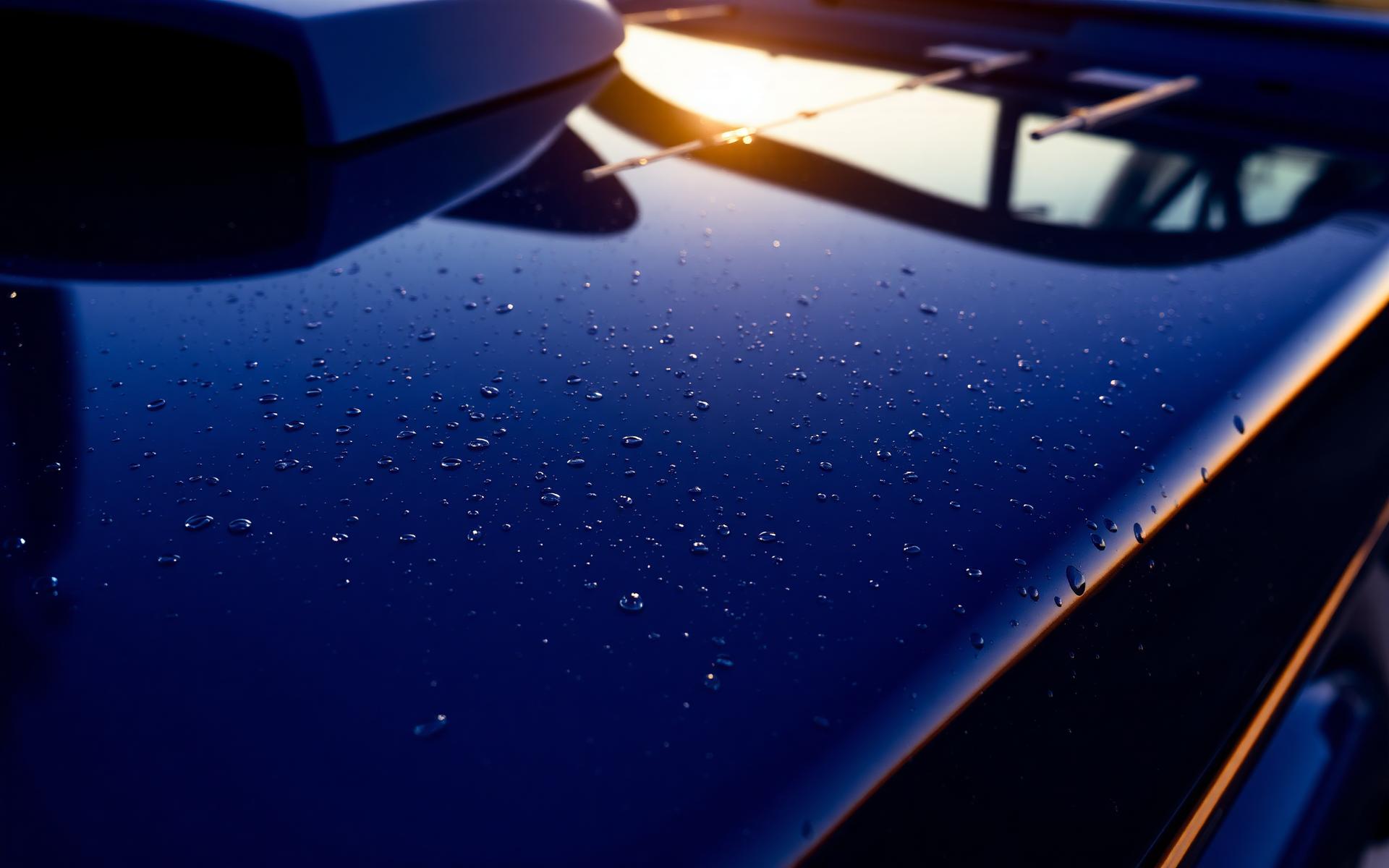 Freshly detailed vehicle at sunset